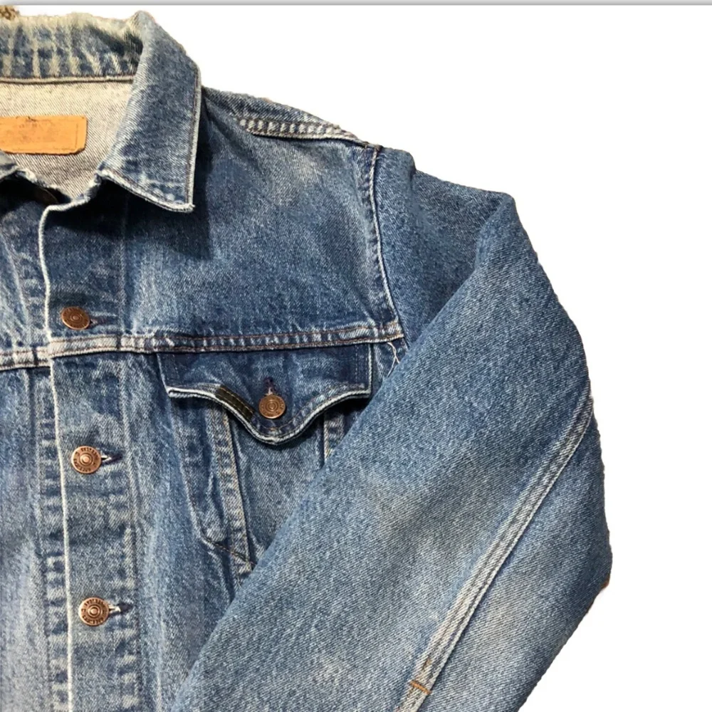 Vintage Distressed Sears Genuine Robucks Men’s Denim Trucker Jacket Size 42